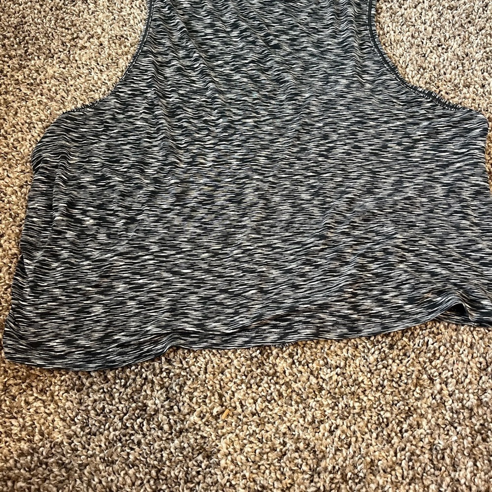 Lululemon Womens 8 Cinch Me Up Tank Spaced Out Space Dye Black/White Crop Active - Picture 5 of 11